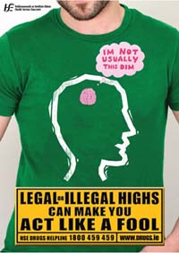 Poster - Legal or Illegal Highs can make you act like a fool