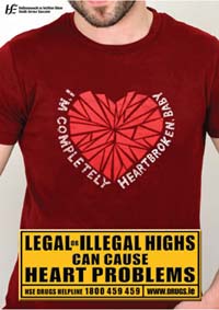Poster - legal or Illegal Highs can cause heart problems 