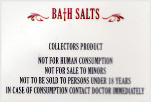 Label from drug packaging saying 'Not for human consumption